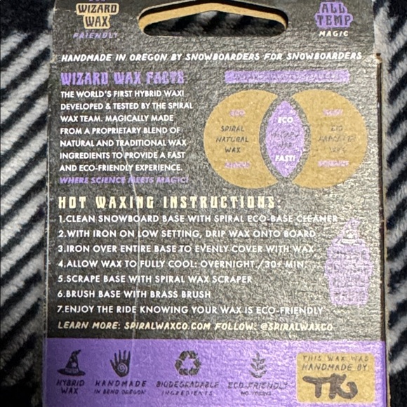 Spiral Wax Co. All Temp Snowboard Wax - Picture 3 of 3